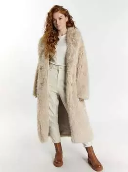 Шуба из искусственного меха Dreimaster, бежевый