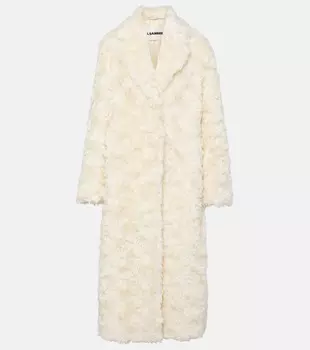 Шуба из искусственного меха Jil Sander, бежевый