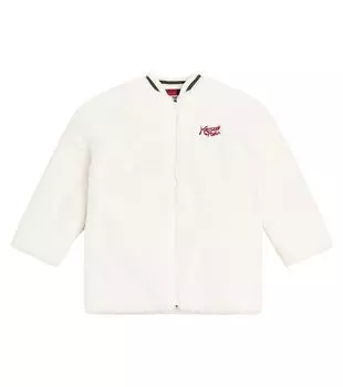 Шуба из искусственного меха Kenzo Kids, белый