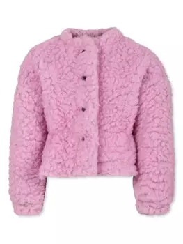 Шуба из искусственного меха на пуговицах Douuod Kids, розовый