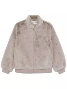 Шуба из искусственного меха SANDRO, серый