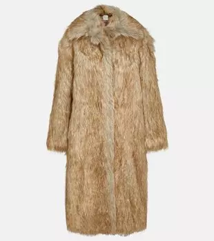 Шуба из искусственного меха Toteme, бежевый