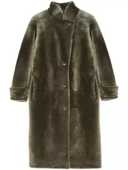 Шуба из искусственного меха Yves Salomon, зеленый