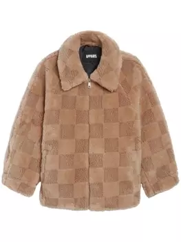 Шуба Lucy из искусственного меха в клетку Apparis, коричневый
