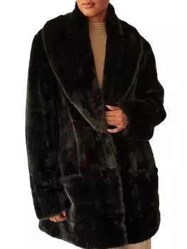 Шуба Marei1998 Labiatea из искусственного меха, черный