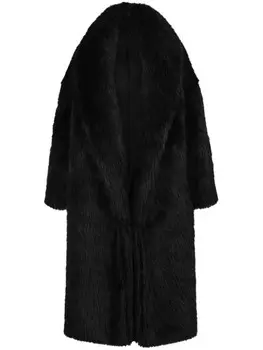 Шуба оверсайз из искусственного меха ENTIRE STUDIOS, черный