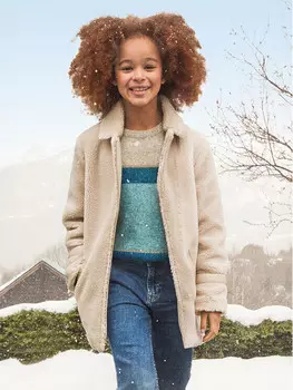 Шуба стандартного кроя Mayoral, бежевый