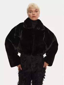 Шуба стандартного кроя Rotate, черный