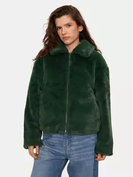 Шуба стандартного кроя United Colors Of Benetton, зеленый