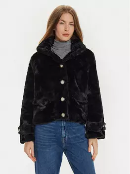 Шуба стандартного кроя Vero Moda, черный