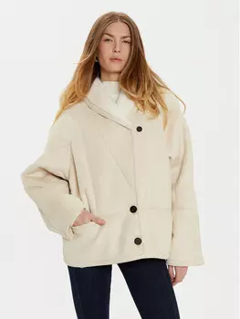 Шуба стандартного кроя Vicolo, экрю