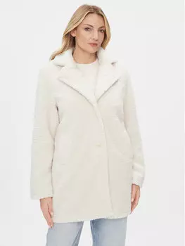 Шуба стандартного кроя Vila, экрю
