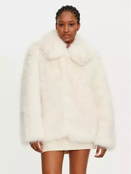 Шуба стандартного кроя Vila, экрю