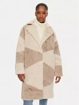 Шуба свободного кроя Bomboogie, серый