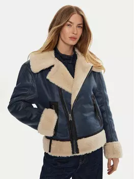 Шуба свободного кроя Munthe, синий