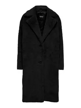 Шуба свободного кроя Only, черный