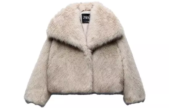 Шуба Zara, белый
