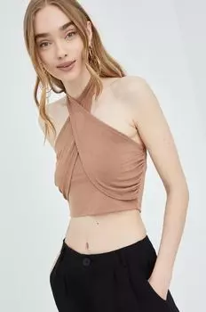 Шумный майский топ Noisy May, коричневый