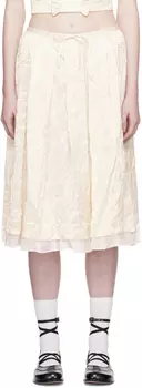Shushu/Tong Белая плиссированная юбка-миди