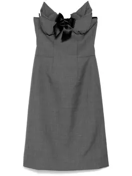 SHUSHU/TONG декорированное платье миди, серый