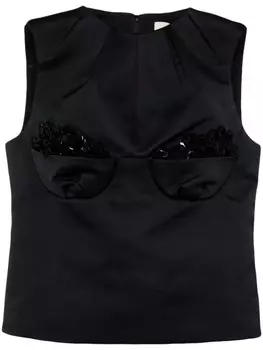 SHUSHU/TONG декорированный топ-бюстье, черный