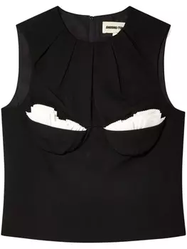 SHUSHU/TONG шерстяной топ, черный