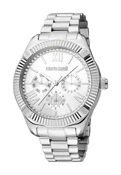 Швейцарские кварцевые часы Roberto Cavalli, серебро