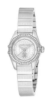 Швейцарские кварцевые часы Roberto Cavalli, серебро