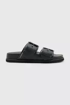 Сианские кожаные тапочки AllSaints, черный