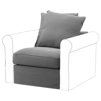 Сидячая часть ГРЁНЛИД 1, Льюнге средний серый GRNLID IKEA