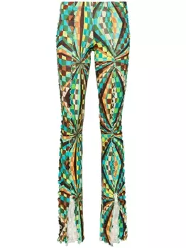 Siedres брюки с принтом, коричневый