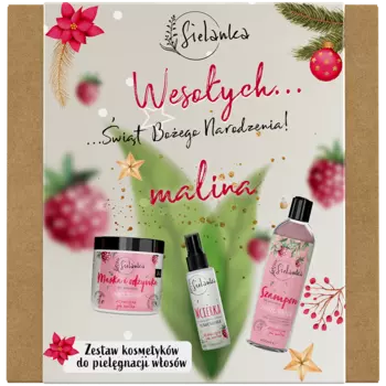 Sielanka Dziewczyna Jak Malina набор: шампунь для поврежденных волос, 400 мл + маска и кондиционер для волос 2-в-1, 250 мл + укрепляющий лосьон для кожи головы и волос, 100 мл