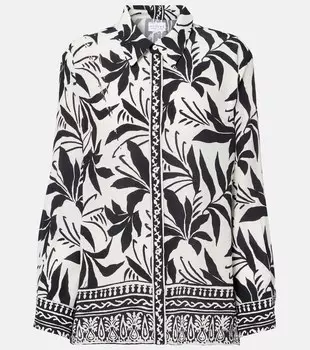 Сиена принтованная рубашка Velvet, черный