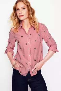 Сиенна вышитая рубашка Boden, красный