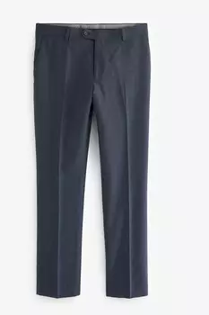 Signature Marzotto - фактурные костюмные брюки узкого кроя из итальянской ткани Next, синий