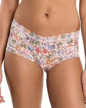 Сигнатурные кружевные шортики-бойшортс Hanky Panky, белый