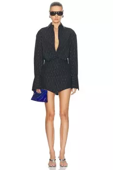 Сильвье Платье The Attico, цвет Black & White