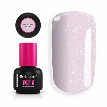 Silcare, 10in1 Revolution, гибридный лак для ногтей, сверкающий фиолетовый, 15 г