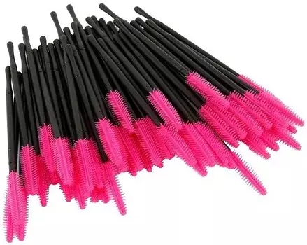 СИЛИКОНОВЫЕ СПИРАЛЬ ДЛЯ РЕСНИЦ ЧЕРНЫЕ/РОЗОВЫЕ 50 ШТ, РЫЧАГ Lewer