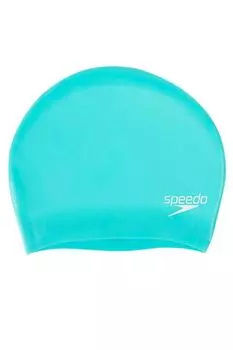 Силиконовая шапочка для плавания с длинными волосами Speedo, зеленый