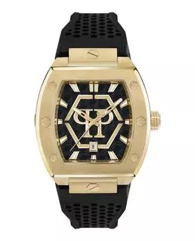 Силиконовые часы Hexagon Phantom PHILIPP PLEIN, черный/золотой/черный