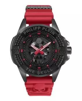 Силиконовые часы $kull PHILIPP PLEIN, красный/черный/черный