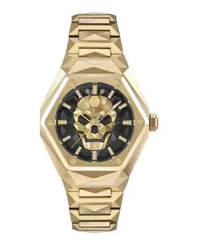 Силиконовые часы $kull Spikes PHILIPP PLEIN, золотой/золотой/черный
