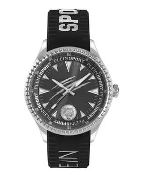 Силиконовые часы Lineman PLEIN SPORT, цвет black/stainless steel/black