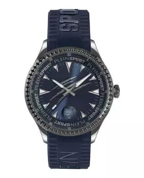 Силиконовые часы Lineman PLEIN SPORT, цвет blue/gun/blue