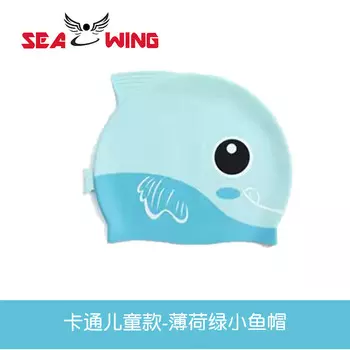 Силиконовые шапочки для плавания QINGHONG с героями мультфильмов для мужчин и женщин, силиконовые шапочки для плавания в виде акулы, милые шапочки с синими рыбками, 2-8 лет, 2 шт