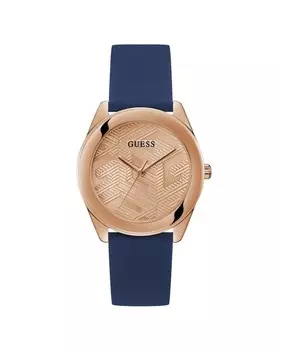 Силиконовые женские часы Cubed GW0665L2 с синим ремешком Guess, синий