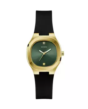 Силиконовые женские часы Eve GW0658L1 на черном ремешке Guess, черный