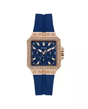 Силиконовые женские часы Libra GW0618L2 с синим ремешком Guess, синий