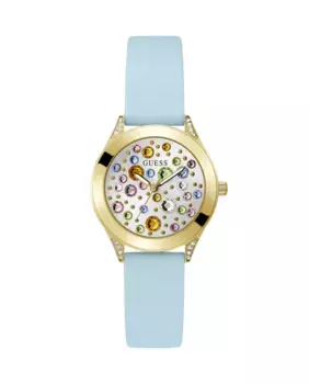 Силиконовые женские часы Mini Wonderlust GW0678L1 с синим ремешком Guess